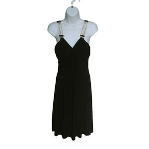 Il me Black  Formal Prom Dress with Rhinestone Straps S
